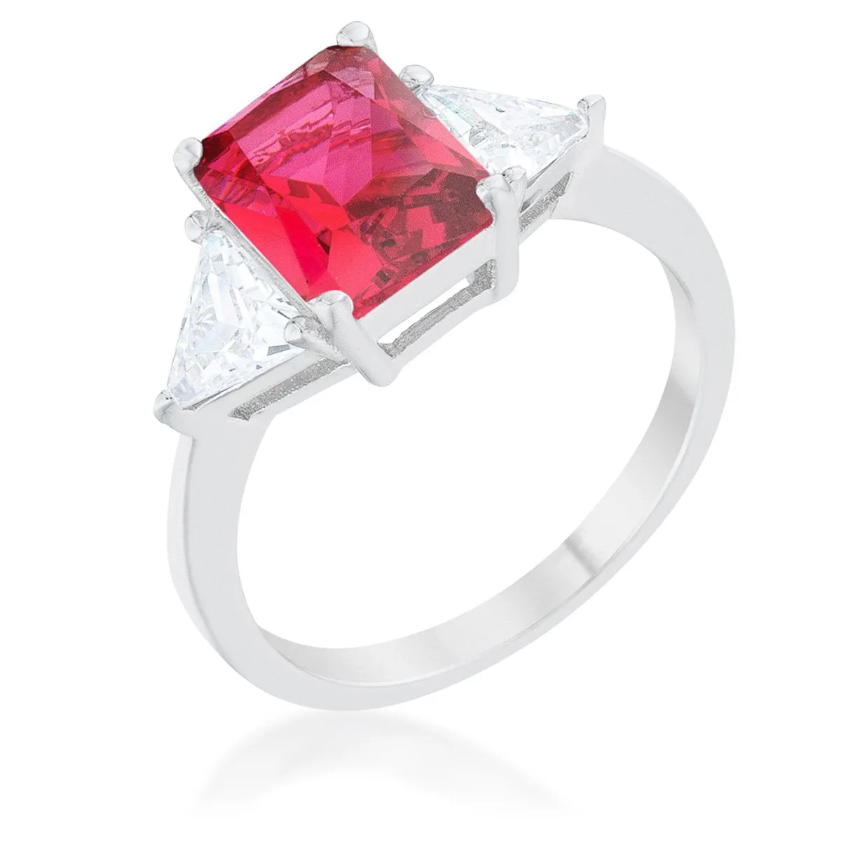 Gretchen 3ct Fuchsia Radiant CZ Cocktail Ring | 4.5ct