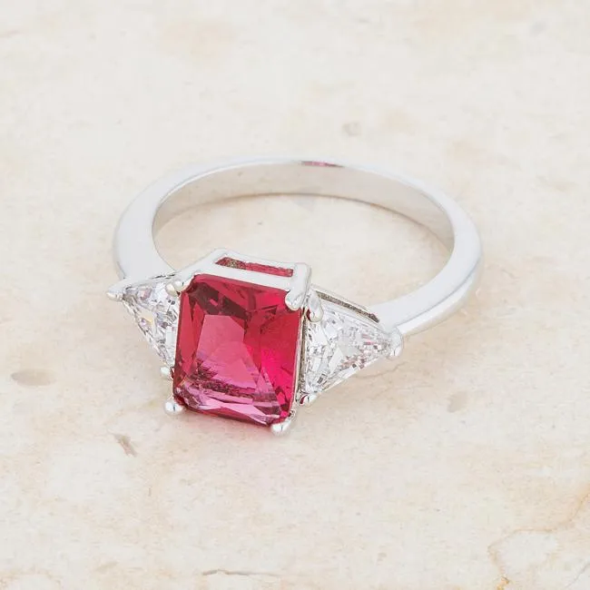 Gretchen 3ct Fuchsia Radiant CZ Cocktail Ring | 4.5ct