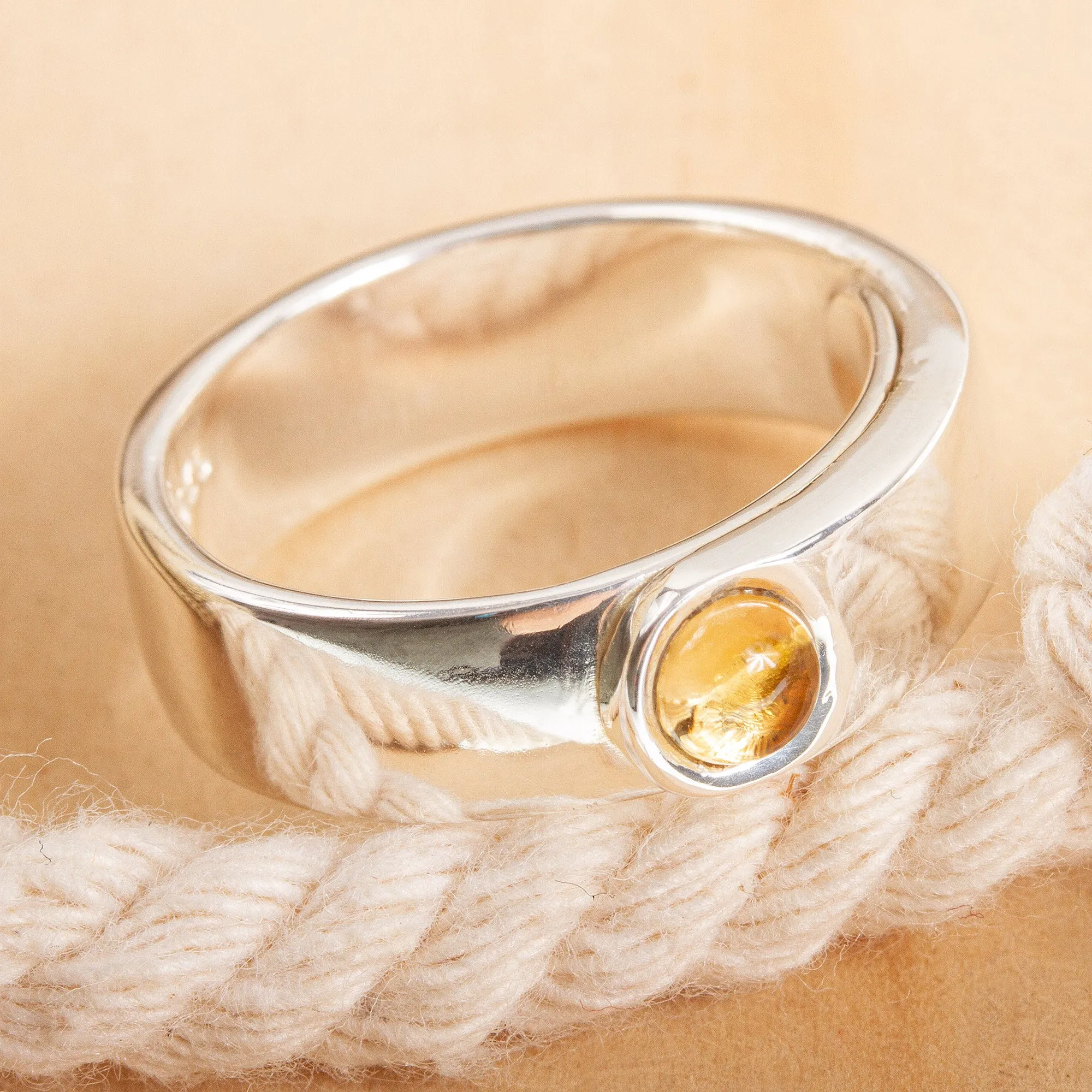 Hand Crafted Citrine Ring - Focal Point | NOVICA