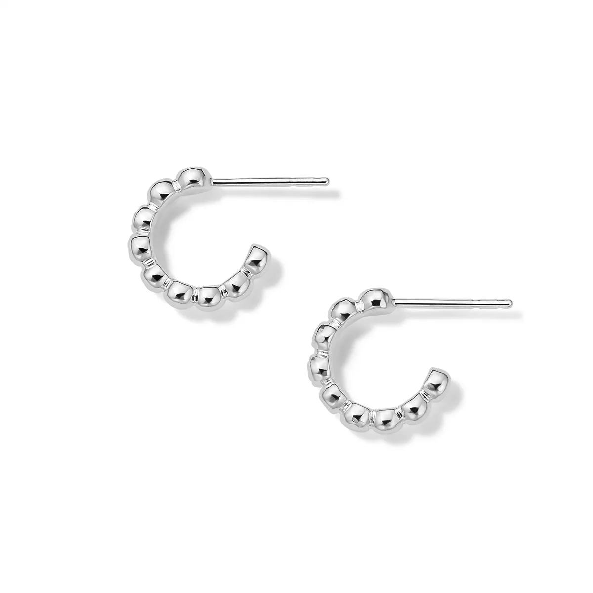 Ippolita Sterling Silver Stardust Diamond Hoop Earrings