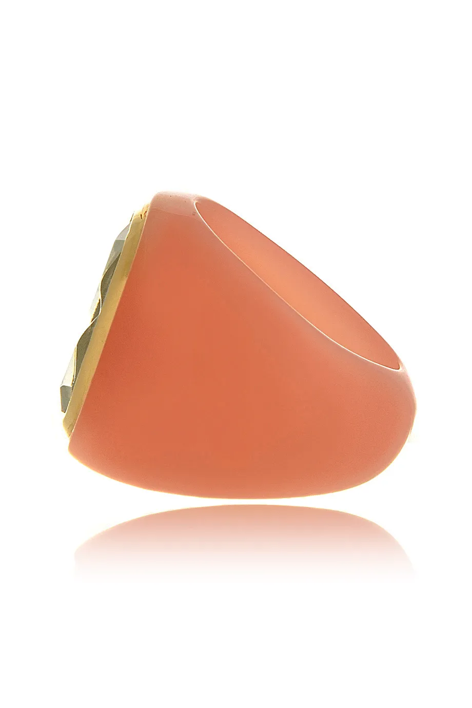 ISHARYA CANDY MIRROR Peach Resin Ring