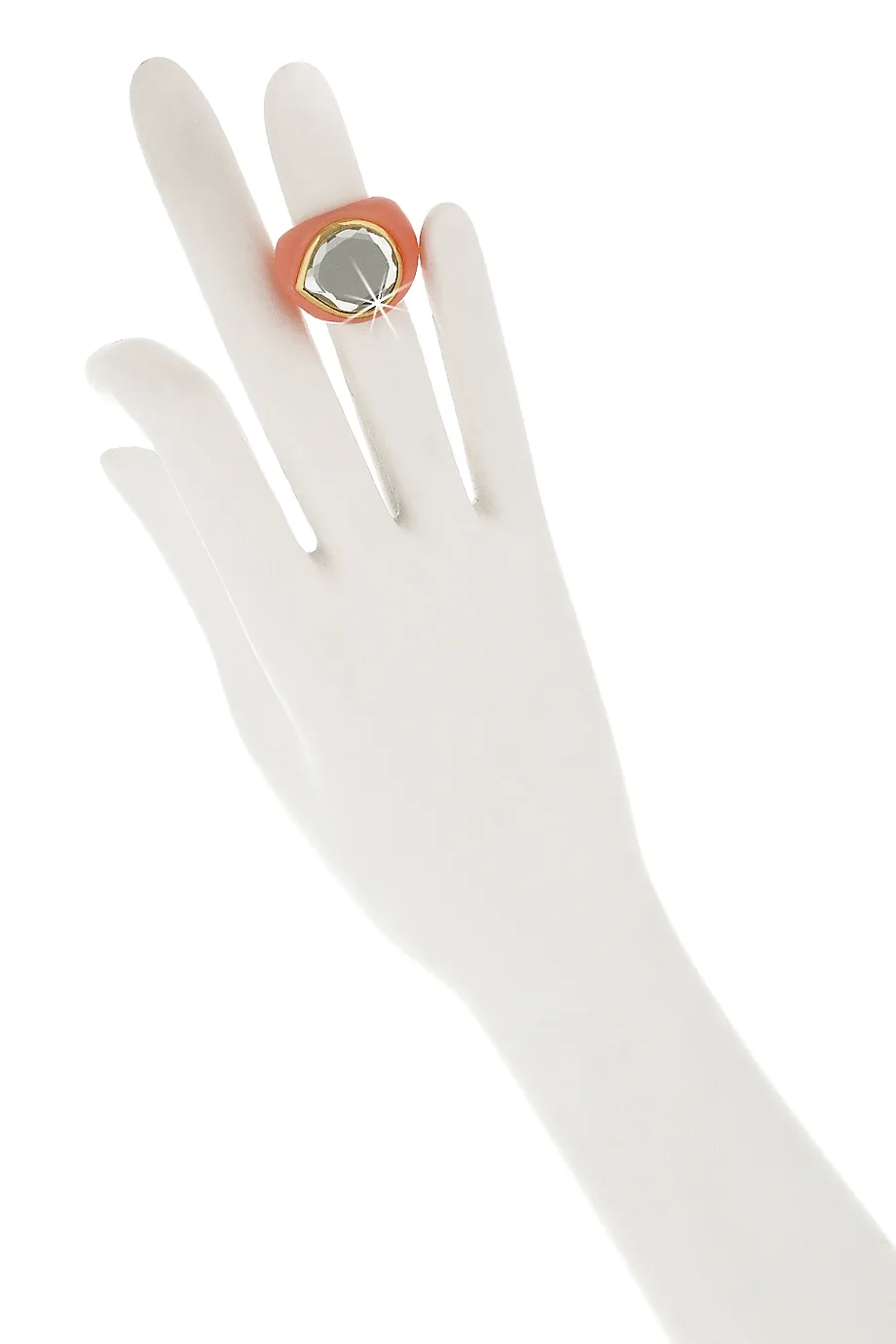 ISHARYA CANDY MIRROR Peach Resin Ring