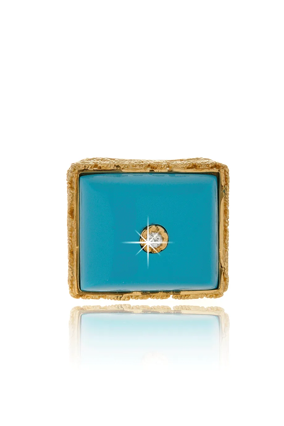 ISHARYA DAISY Filigree Light Blue Ring