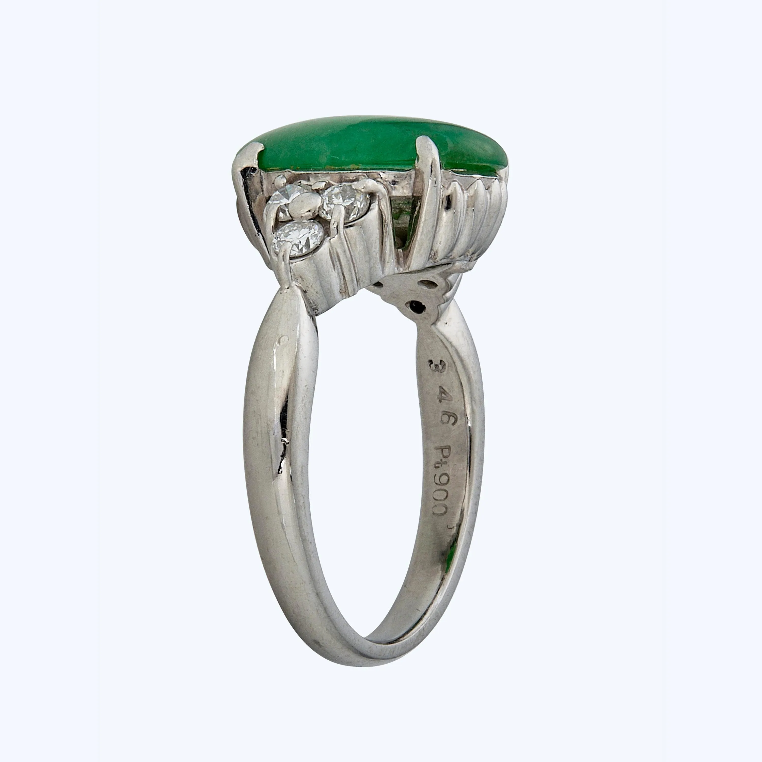 Jade and Diamond Ring