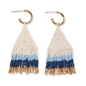 James Mini gold Hoop Mixed Angles Fringe Earrings