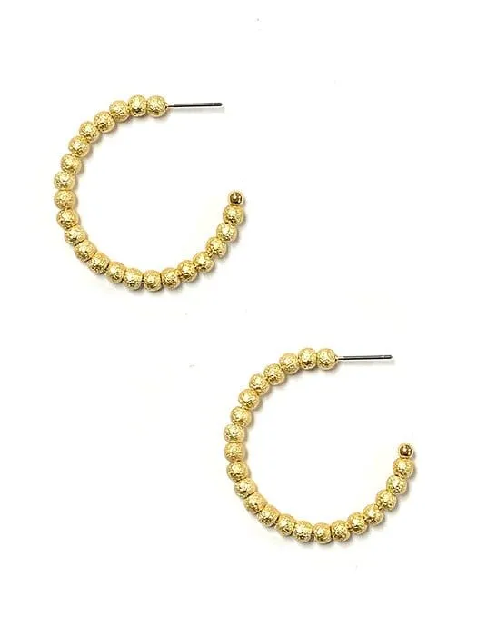 KE8839 Kori Beaded C Shape Hoop Earrings