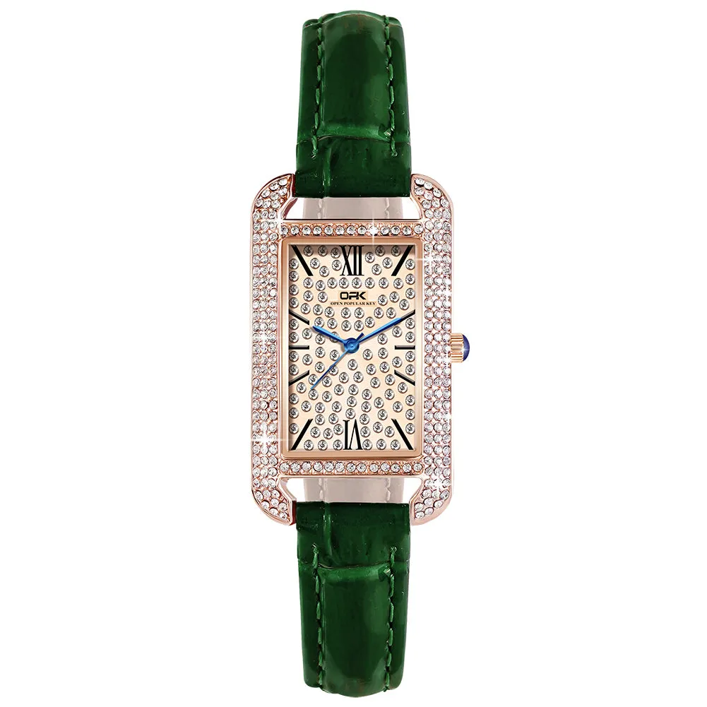 Light luxury retro women's quartz watch W06OPK88617-GN