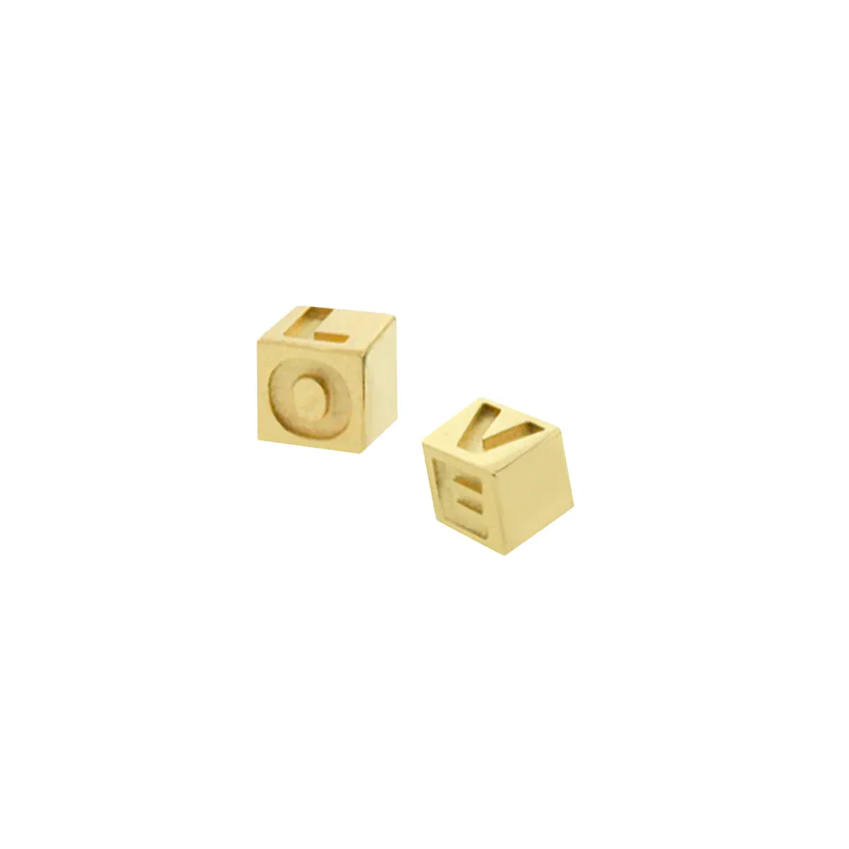 LOVE Cube with Gold Ball on Sandalwood Bracelet