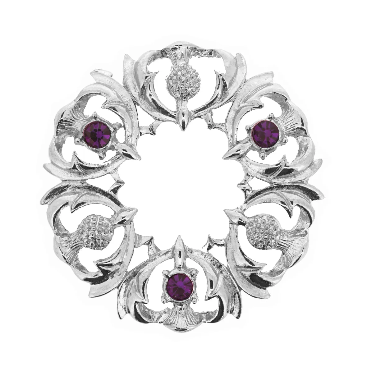 Machair Brooch Dark Amethyst