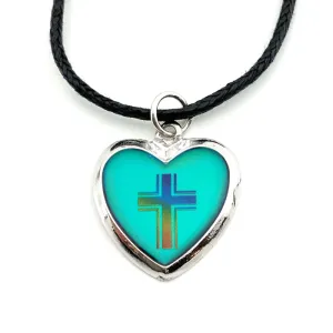 Mood Heart Cross Necklace