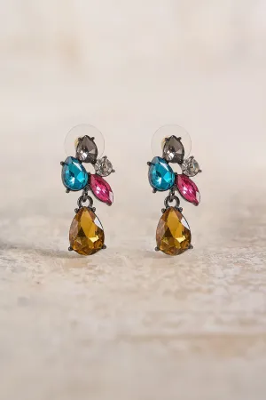 Multi Stone Drop Earrings