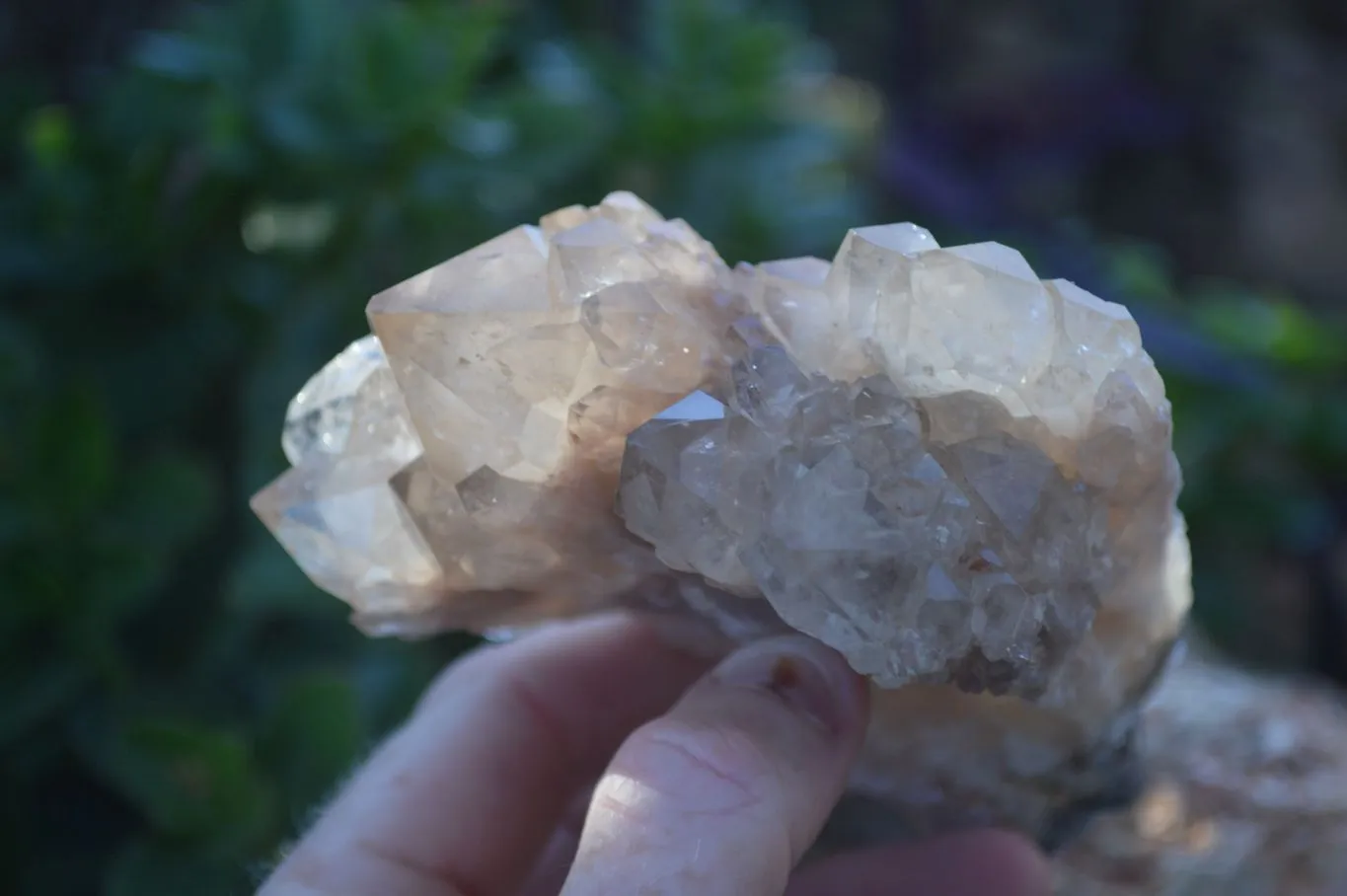 Natural Cascading Smokey Quartz Clusters x 3 From Luena, Congo