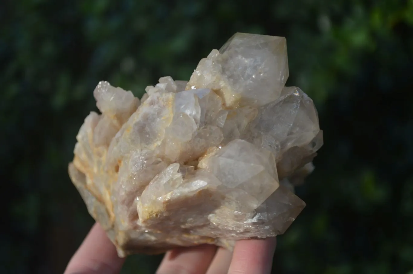 Natural Cascading Smokey Quartz Clusters x 3 From Luena, Congo