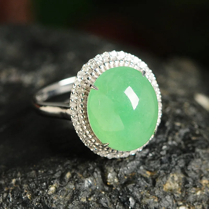 Natural Jade Ring Jadeite Gold Ring RG21