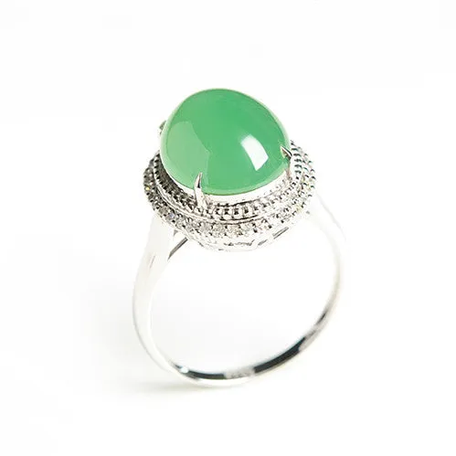 Natural Jade Ring Jadeite Gold Ring RG21