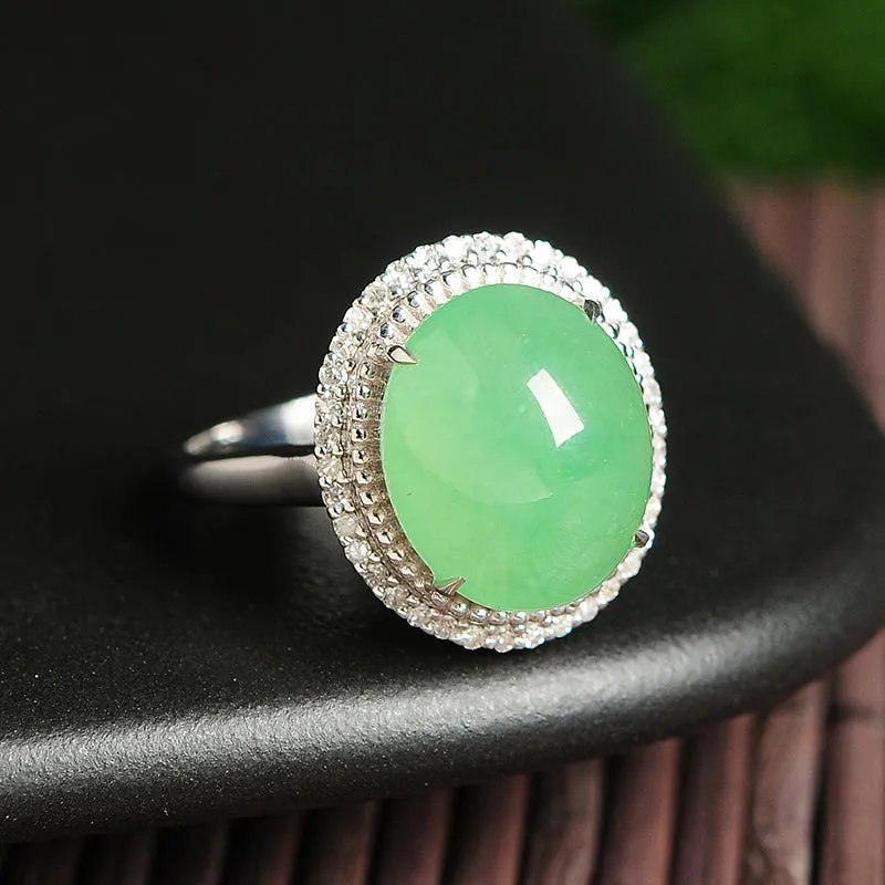 Natural Jade Ring Jadeite Gold Ring RG21