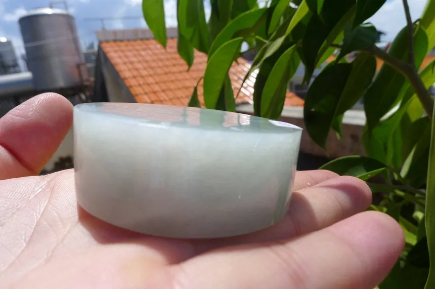 Natural Jade Rough Jadeite Raw (140g,5.2X5.2X1.9cm)