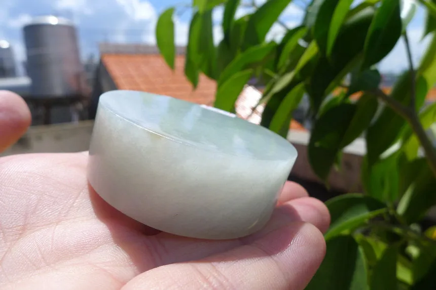 Natural Jade Rough Jadeite Raw (140g,5.2X5.2X1.9cm)