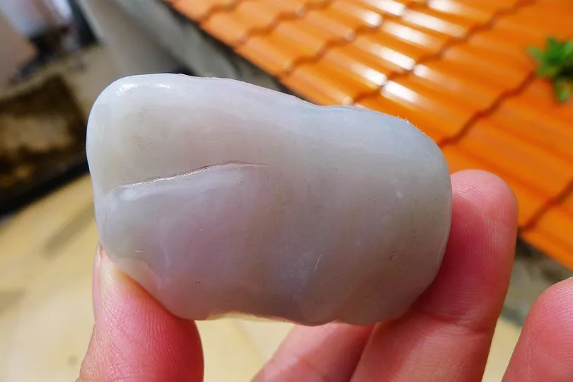 Natural Jade Rough Jadeite Raw (50g,4.9X3.5X1.3cm)