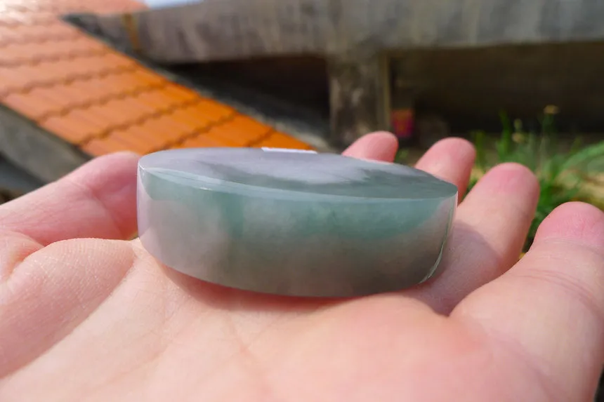 Natural Jade Rough Jadeite Raw (90g,5.3X5.3X1.2cm)