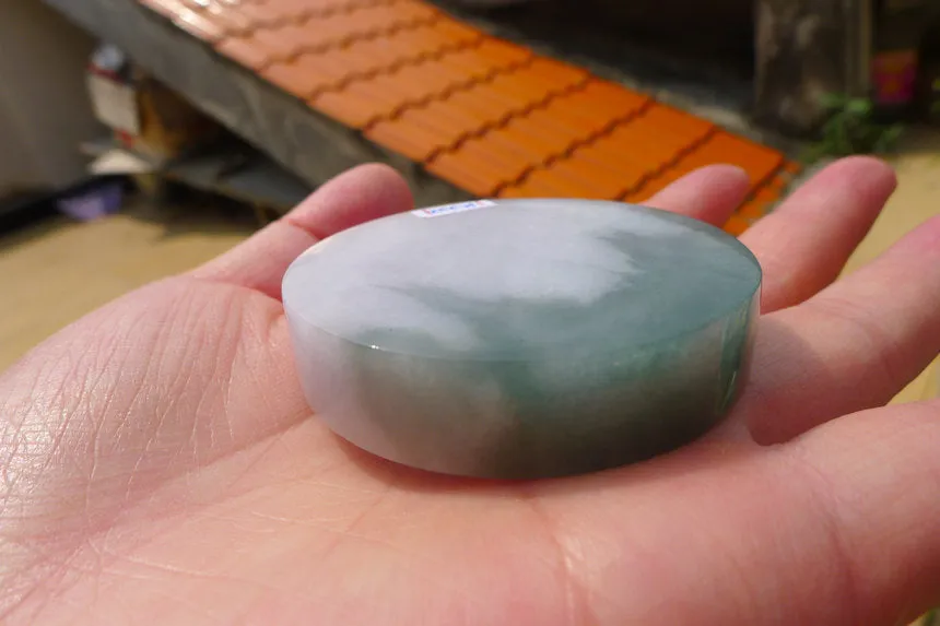 Natural Jade Rough Jadeite Raw (90g,5.3X5.3X1.2cm)