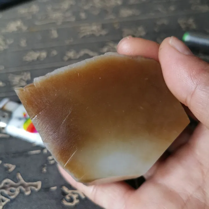 Natural Kunlun Jade Rough Nephrite Raw (176g, 5.5X5.5X3.5cm)