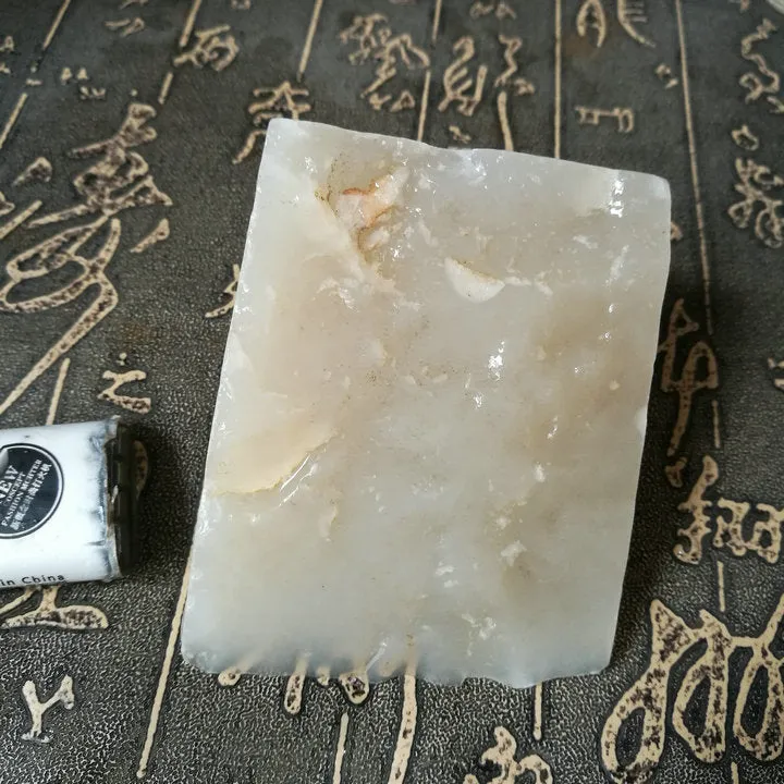 Natural Kunlun Jade Rough Nephrite Raw (244g, 6.5X5.5X3.8cm)