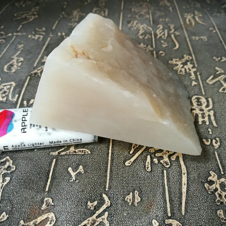 Natural Kunlun Jade Rough Nephrite Raw (244g, 6.5X5.5X3.8cm)