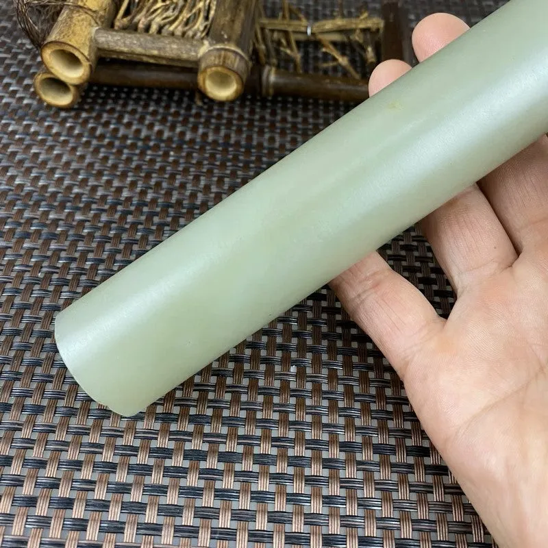 Natural Kunlun Jade Rough Nephrite Raw (268g,13.6X2.9cm)