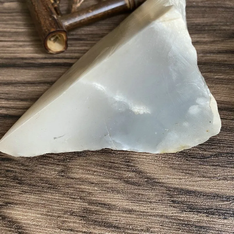 Natural Kunlun Jade Rough Nephrite Raw (322g,6.7X7.9X4.8cm)