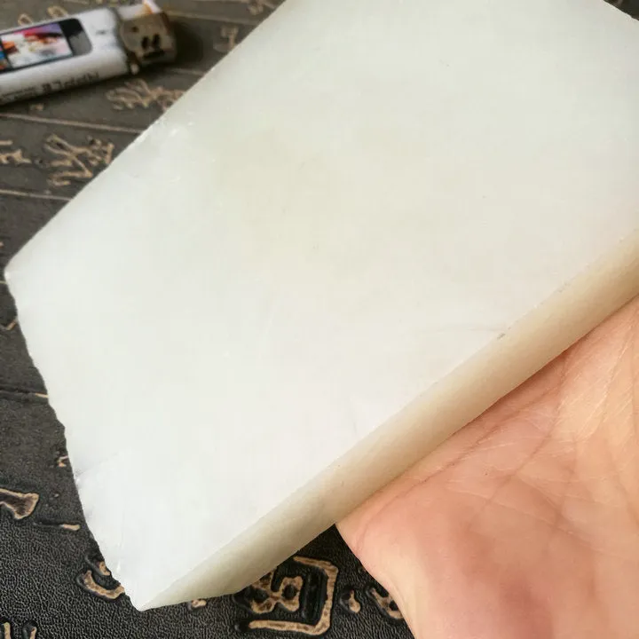 Natural Kunlun Jade Rough Nephrite Raw (466g, 11X8X1.7cm)