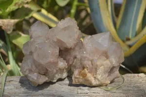 Natural Quartz Clusters x 2 From Luena, Congo