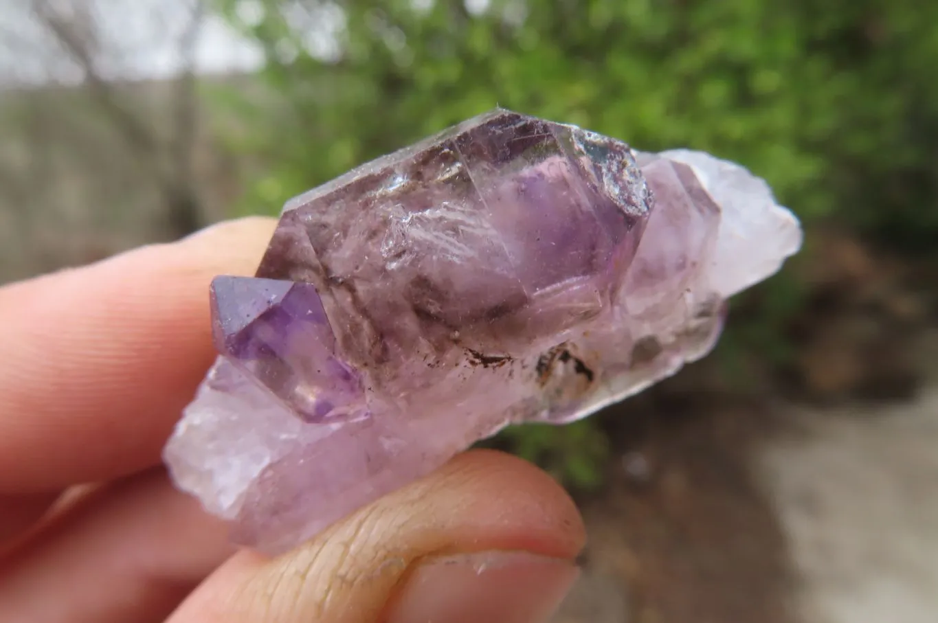 Natural Smokey Amethyst Crystals x 20 From Chiredzi, Zimbabwe