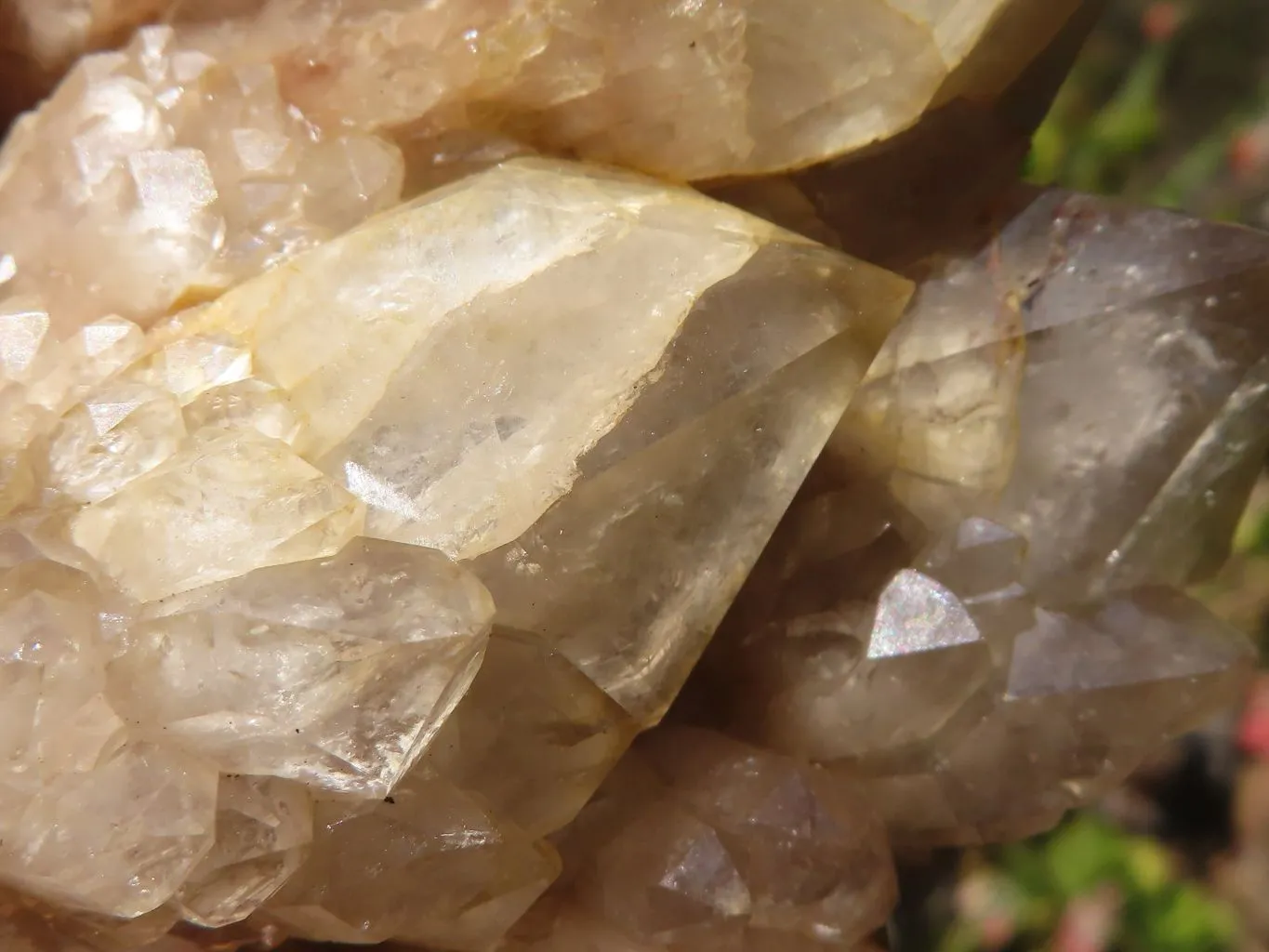 Natural Smokey Quartz Clusters x 3 From Luena, Congo