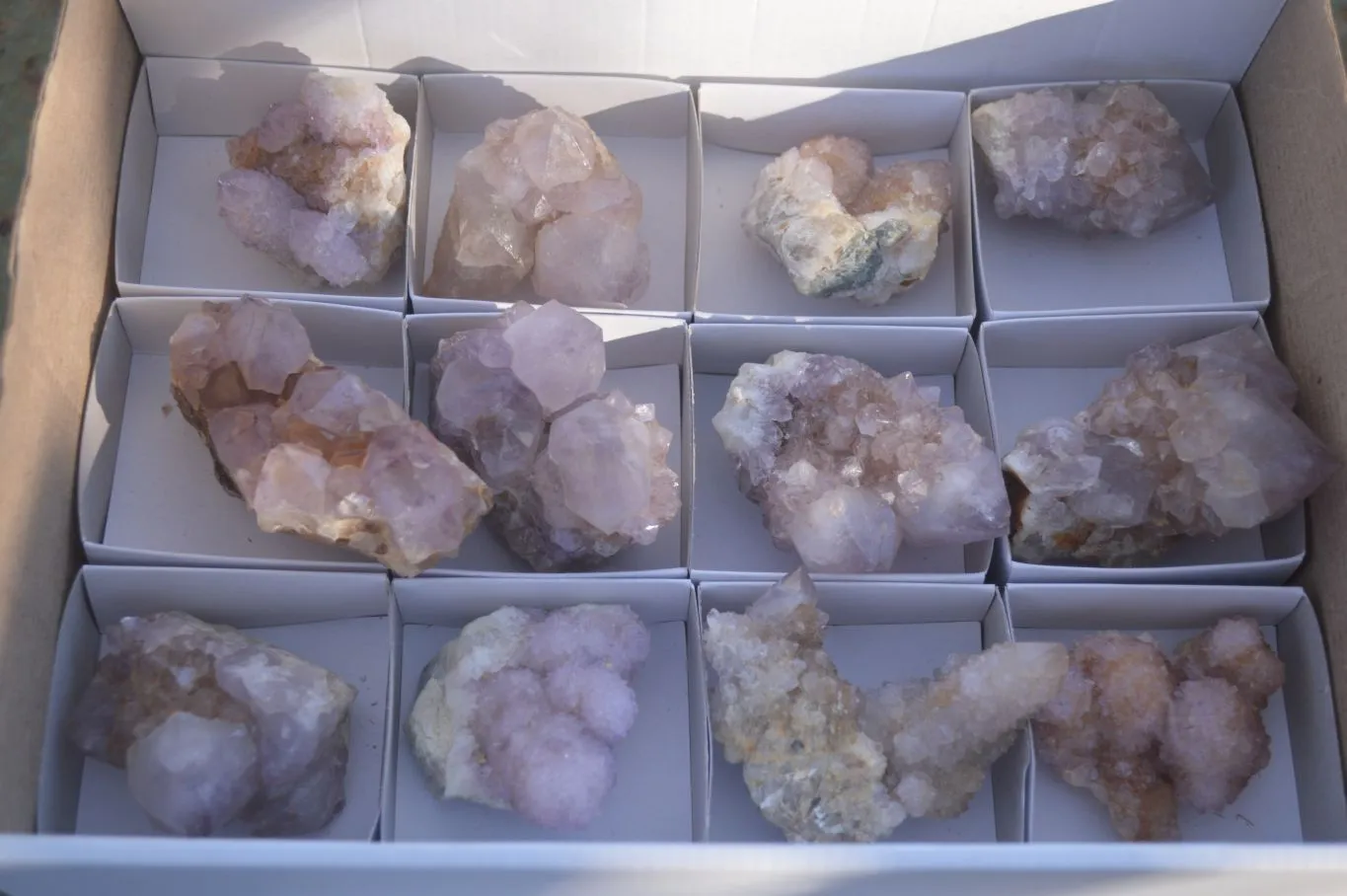 Natural Spirit Amethyst Quartz Clusters x 12 From Boekenhouthoek, South Africa