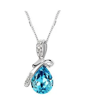 Ocean Tear Necklace - Aquamarine