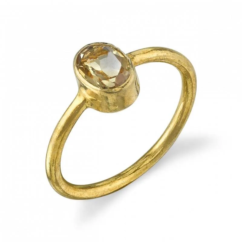 Oval Citrine Ring