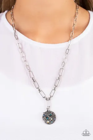 Paparazzi Necklace ~ Stardust Saucer - Blue