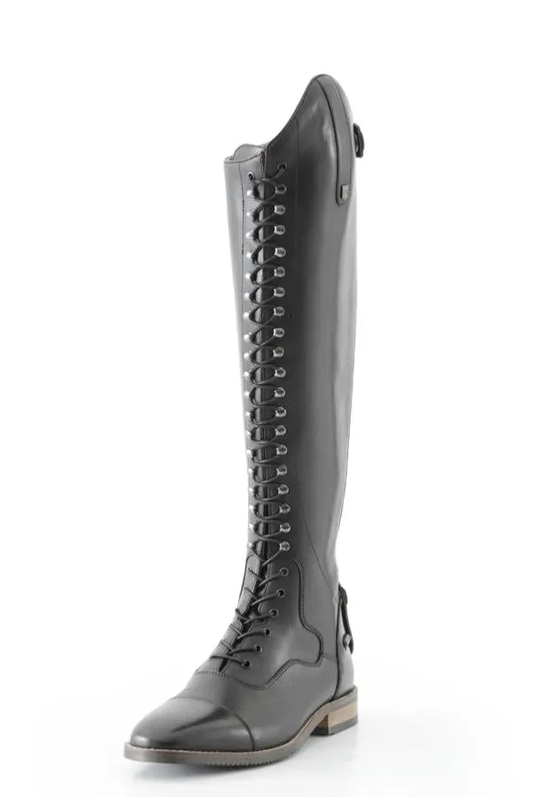 PEI Maurizia Lace-up Tall Riding Boots (Black)