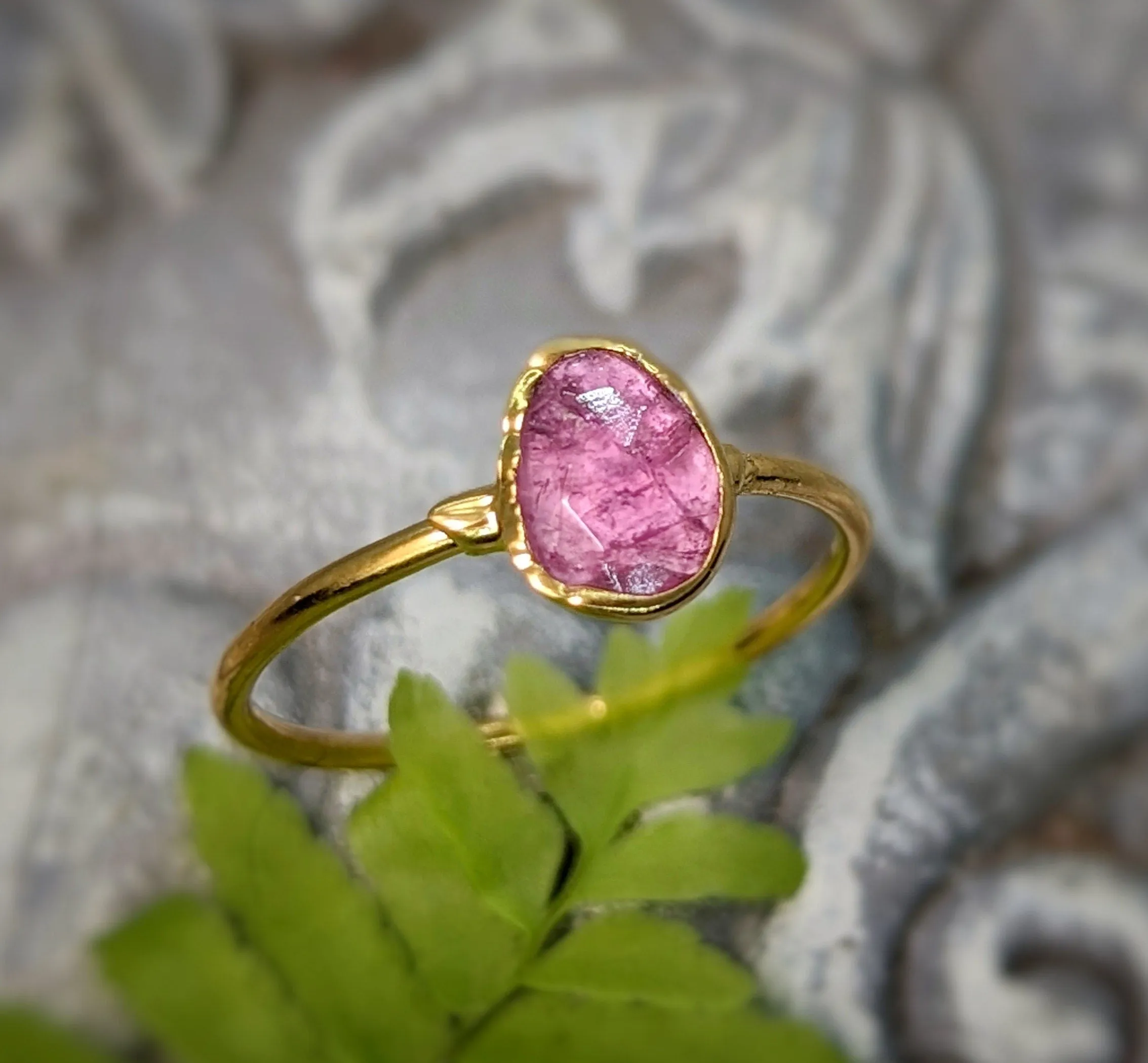 Pink Tourmaline ring