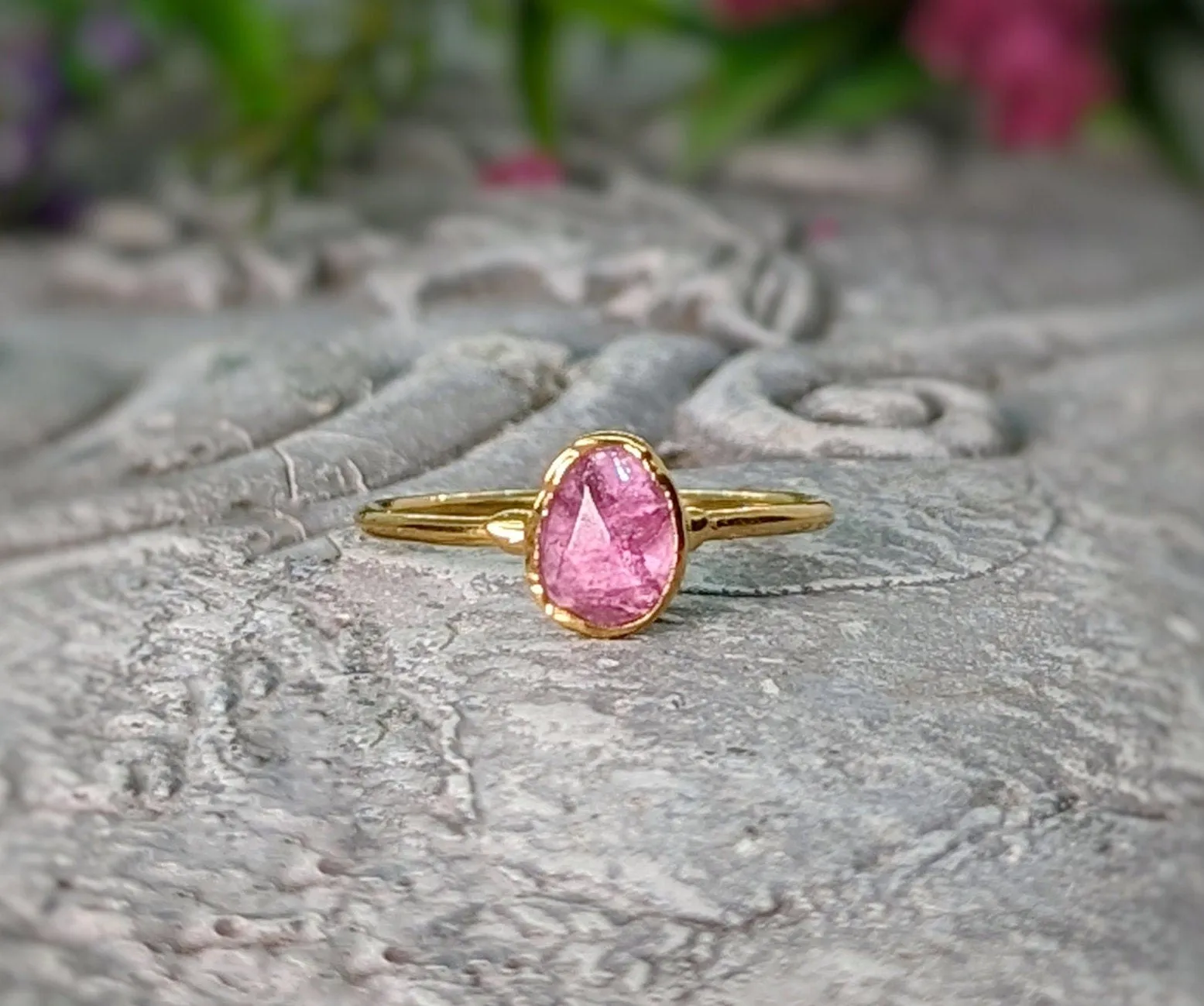 Pink Tourmaline ring