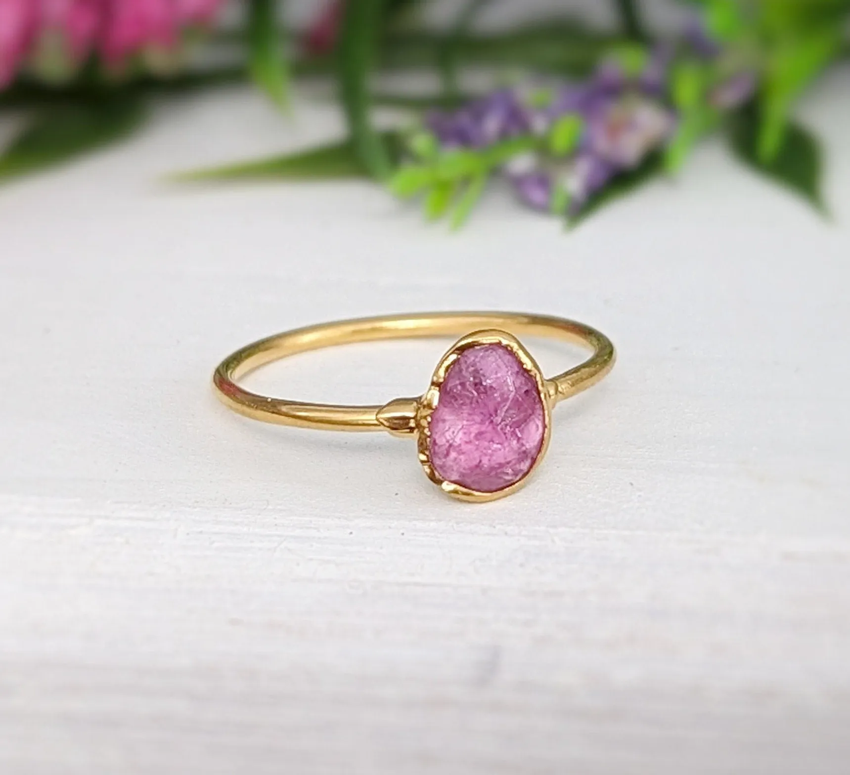 Pink Tourmaline ring