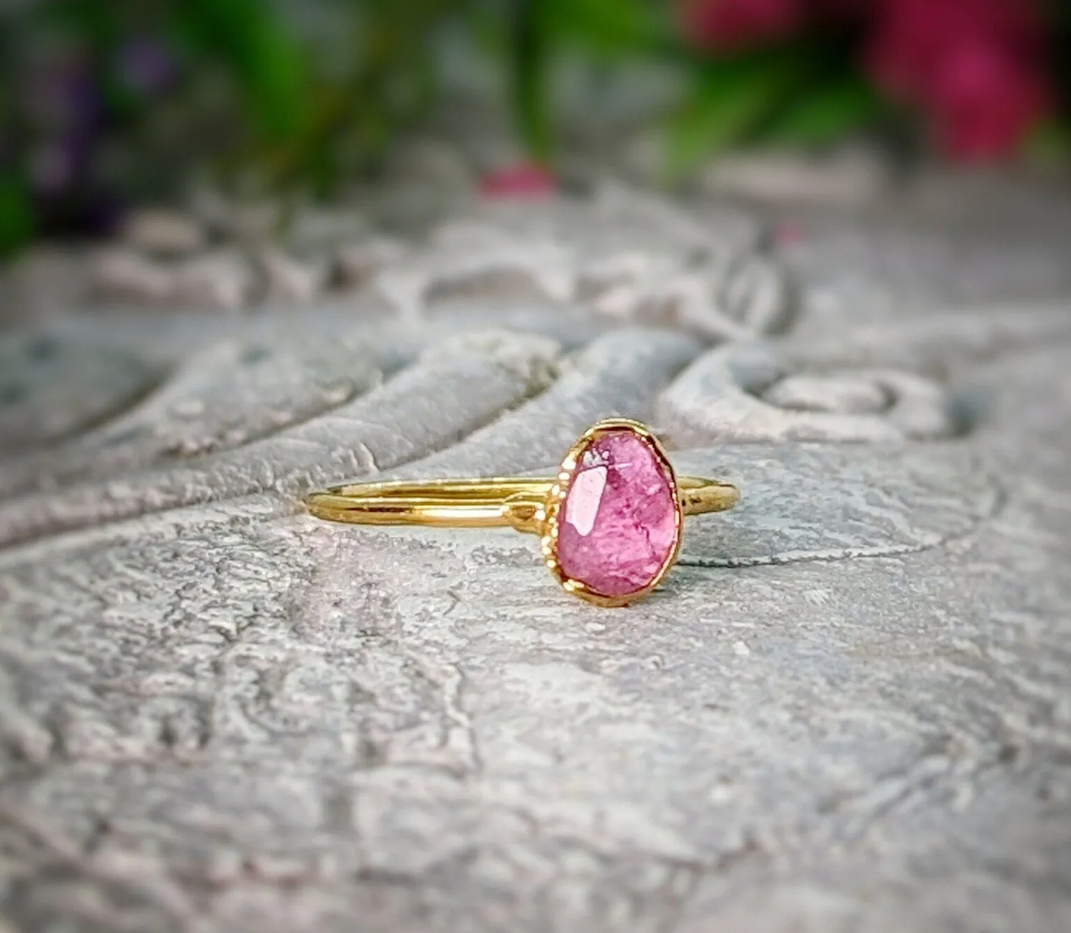 Pink Tourmaline ring