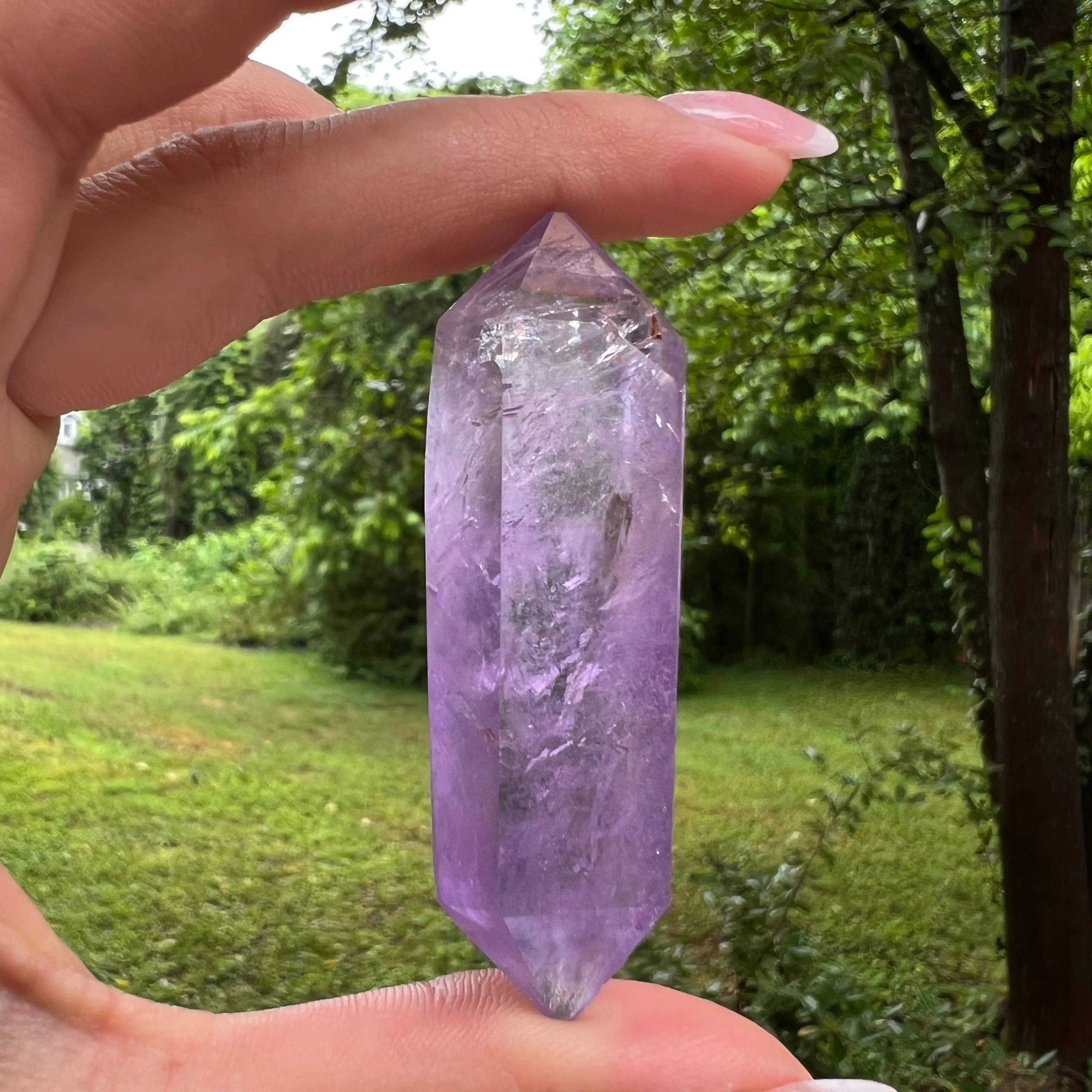 Polished Double Terminated Amethyst Point (#2MTT)