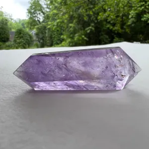 Polished Double Terminated Amethyst Point (#2MTT)