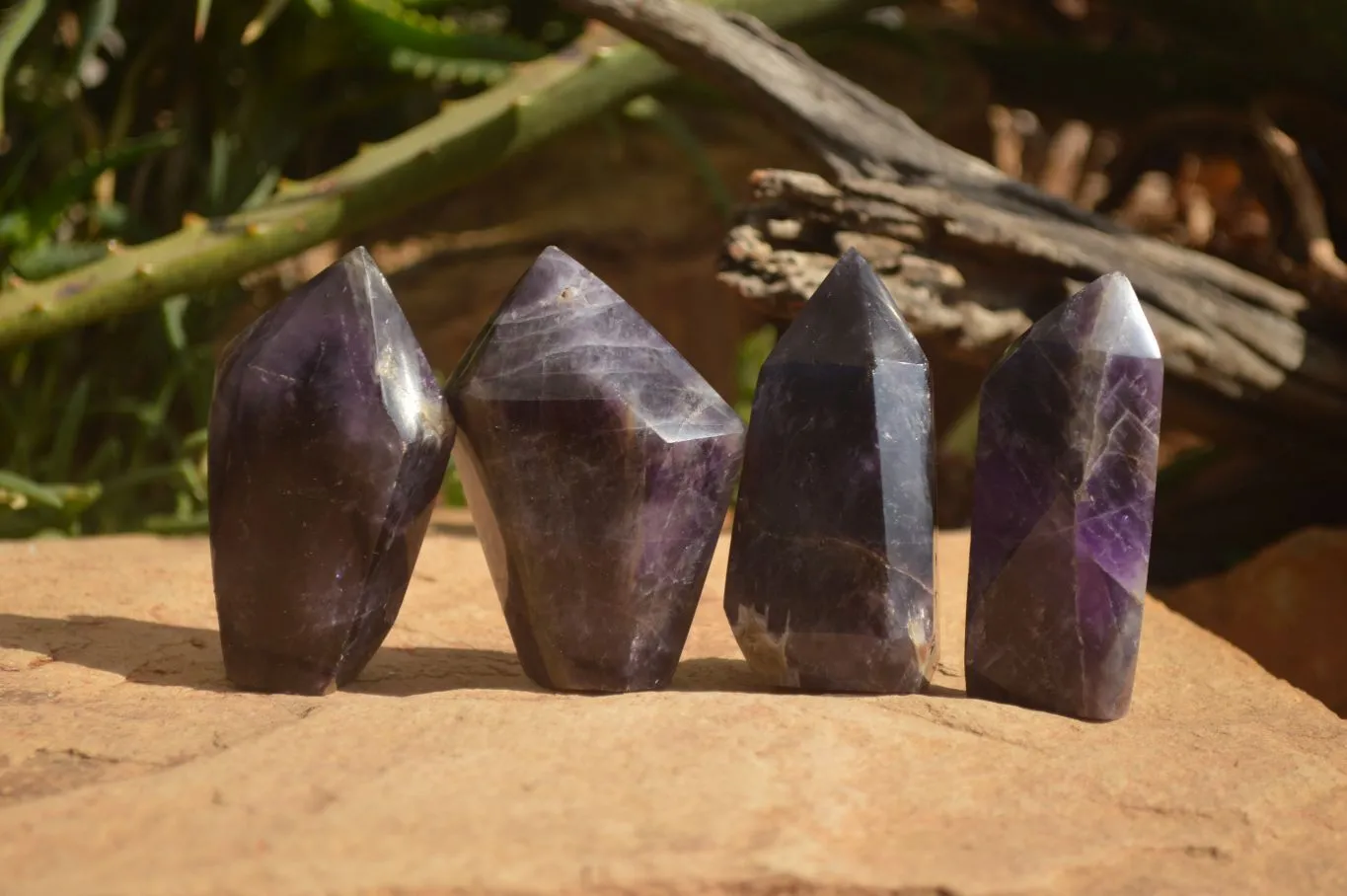 Polished Dream Amethyst Points x 6 From Madagascar