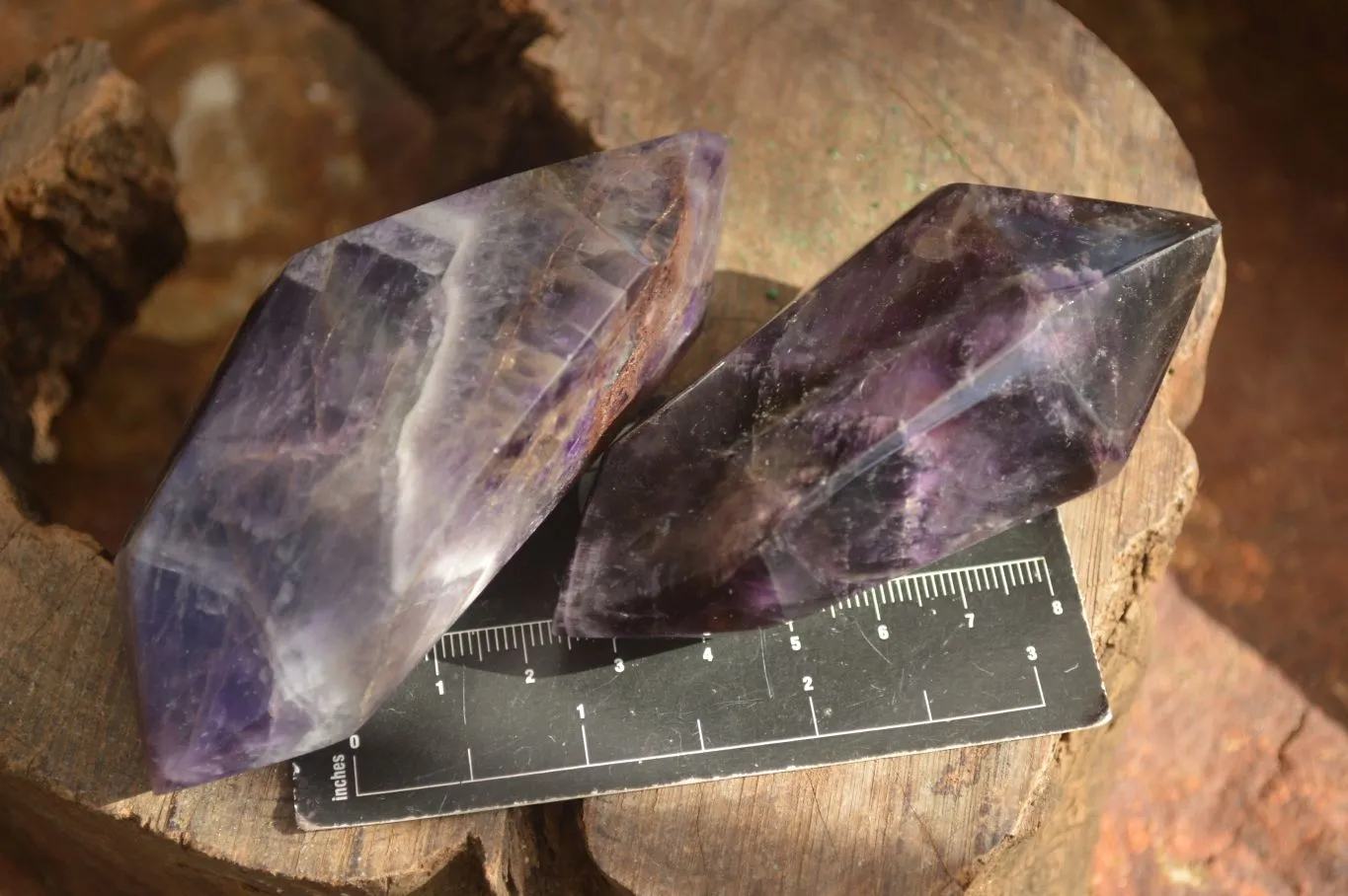 Polished Dream Amethyst Points x 6 From Madagascar