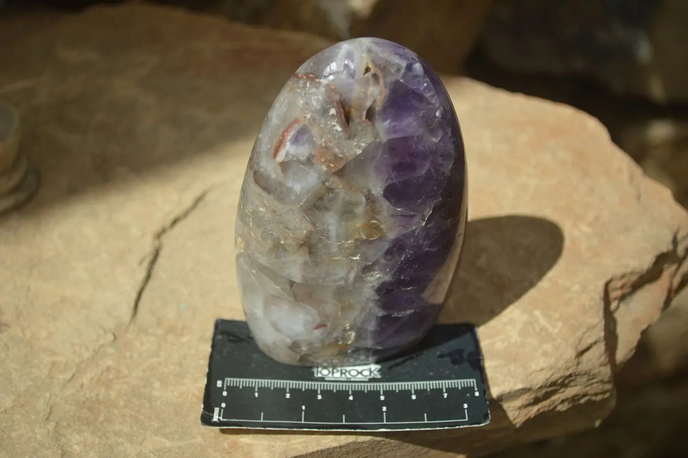 Polished Dream Amethyst Standing Free Forms x 2 From Madagascar