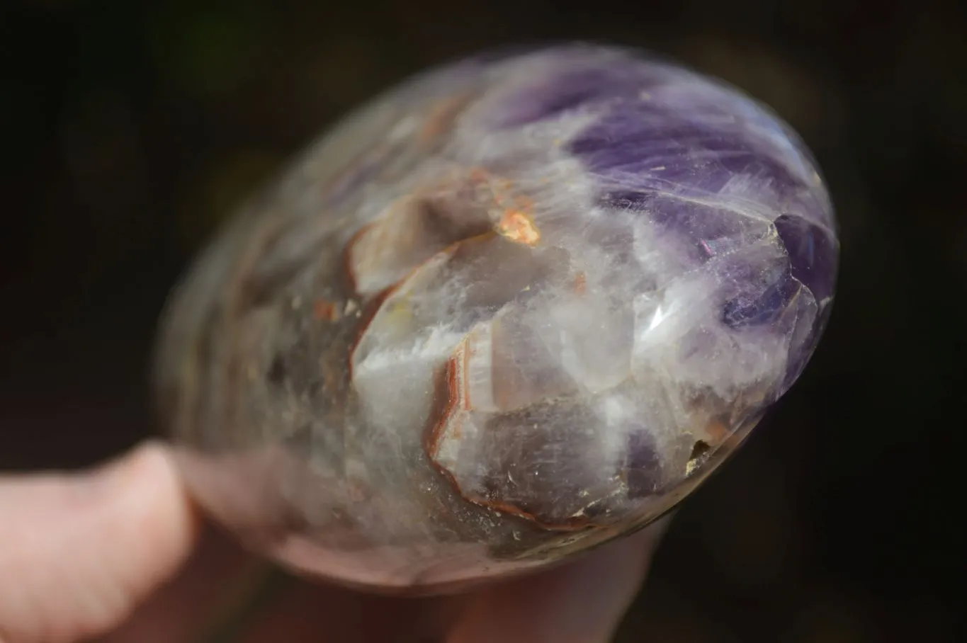 Polished Dream Amethyst Standing Free Forms x 2 From Madagascar