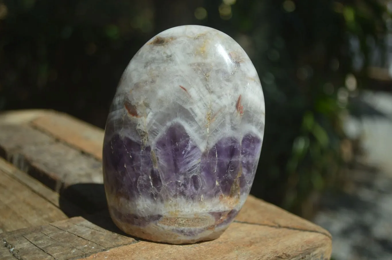 Polished Dream Amethyst Standing Free Forms x 2 From Madagascar